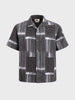 Men's Grey Relaxed Fit Textured Casual Shirt