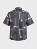 Men's Grey Relaxed Fit Textured Casual Shirt