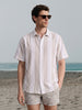 Men's Beige Relaxed Fit Solid Resort Wear Shirt