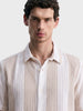 Men's Beige Relaxed Fit Solid Resort Wear Shirt