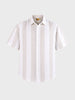 Men's Beige Relaxed Fit Solid Resort Wear Shirt