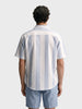 Men's Blue Relaxed Fit Solid Resort Wear Shirt