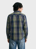 Men's Green Slim Fit Checkered Casual Shirts