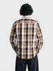 Men's Khaki Slim Fit Checkered Casual Shirts