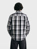 Men's Grey Slim Fit Checkered Casual Shirts