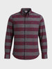 Men's Maroon Slim Fit Striped Casual Shirt