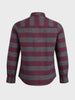 Men's Maroon Slim Fit Striped Casual Shirt
