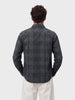 Men's Grey Slim Fit Striped Casual Shirt