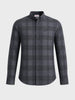 Men's Grey Slim Fit Striped Casual Shirt