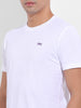 Men's White Slim Fit Graphic Back Printed Round Neck T-shirt