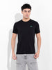 Men's Black Slim Fit Graphic Back Printed Round Neck T-shirt