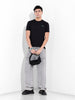 Men's Black Slim Fit Graphic Back Printed Round Neck T-shirt