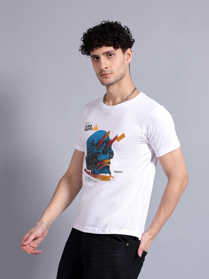 Men Placement Print T-Shirt