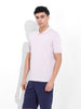 Men's Beige Slim Fit Graphic Back Printed Polo Collar T-shirt