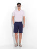 Men's Beige Slim Fit Graphic Back Printed Polo Collar T-shirt