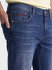 Men's Blue Slim Fit Solid Casual Jeans