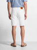 Men's White Slim Fit Colourblocked Casual Shorts