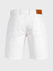 Men's White Slim Fit Colourblocked Casual Shorts