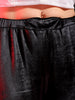 Women's Black Regular Fit Solid Velvet Bootcut Trousers