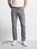 Men's Grey Straight Fit Solid Street Wear Jeans
