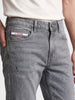 Men's Grey Straight Fit Solid Street Wear Jeans