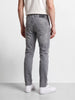 Men's Grey Straight Fit Solid Street Wear Jeans