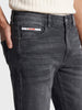 Men's Grey Regular Fit Solid Casual Jeans