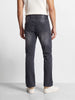 Men's Grey Regular Fit Solid Casual Jeans