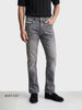 Men's Grey Bootcut Fit Solid Casual Jeans
