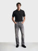 Men's Grey Bootcut Fit Solid Casual Jeans