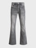 Men's Grey Bootcut Fit Solid Casual Jeans