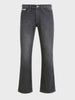 Men's Grey Bootcut Fit Solid Casual Jeans