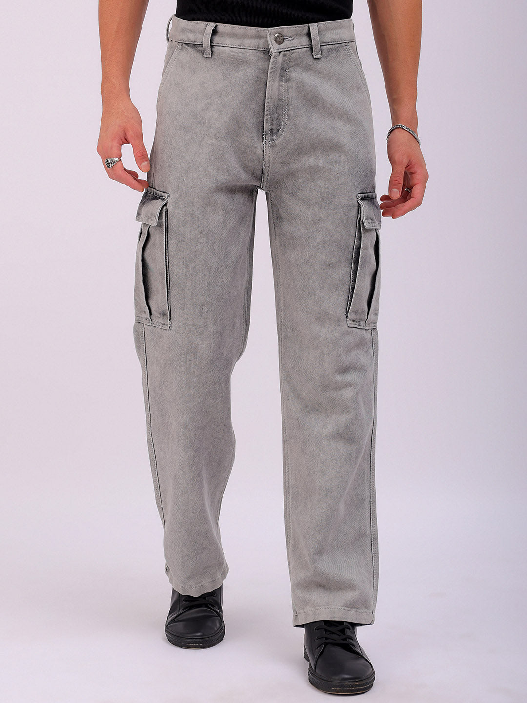 Shop Men's Solid G365 Relaxed Fit Cargo Denim Online.