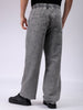 Men's Grey Baggy Solid Mid-Rise Denim Joggers