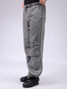 Men's Grey Baggy Solid Mid-Rise Denim Joggers