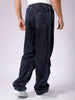 Men's Blue Baggy Solid Mid-Rise Denim Joggers