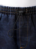 Men's Blue Baggy Solid Mid-Rise Denim Joggers