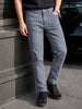 Men's Blue Slim Fit Solid Casual Trousers