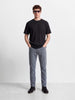 Men's Blue Slim Fit Solid Casual Trousers