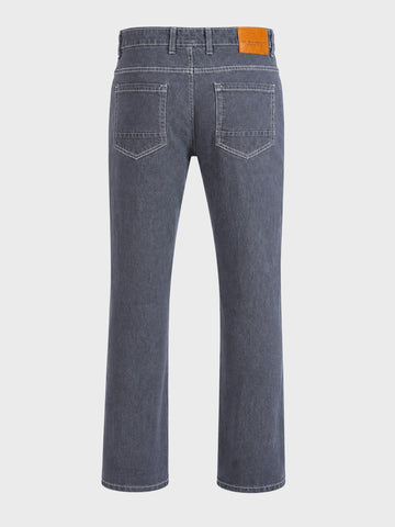 Men's Blue Slim Fit Solid Casual Trousers