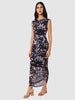 Women Black Fit Grey Full Sleeves Dress