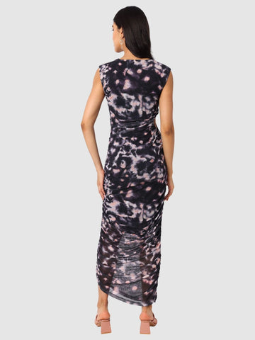 Women Black Fit Grey Full Sleeves Dress