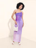 Women's Purple Regular Fit Party Wear Dress