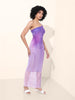 Women's Purple Regular Fit Party Wear Dress
