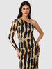 Women Regular Fit Yellow Full Sleeves Dress
