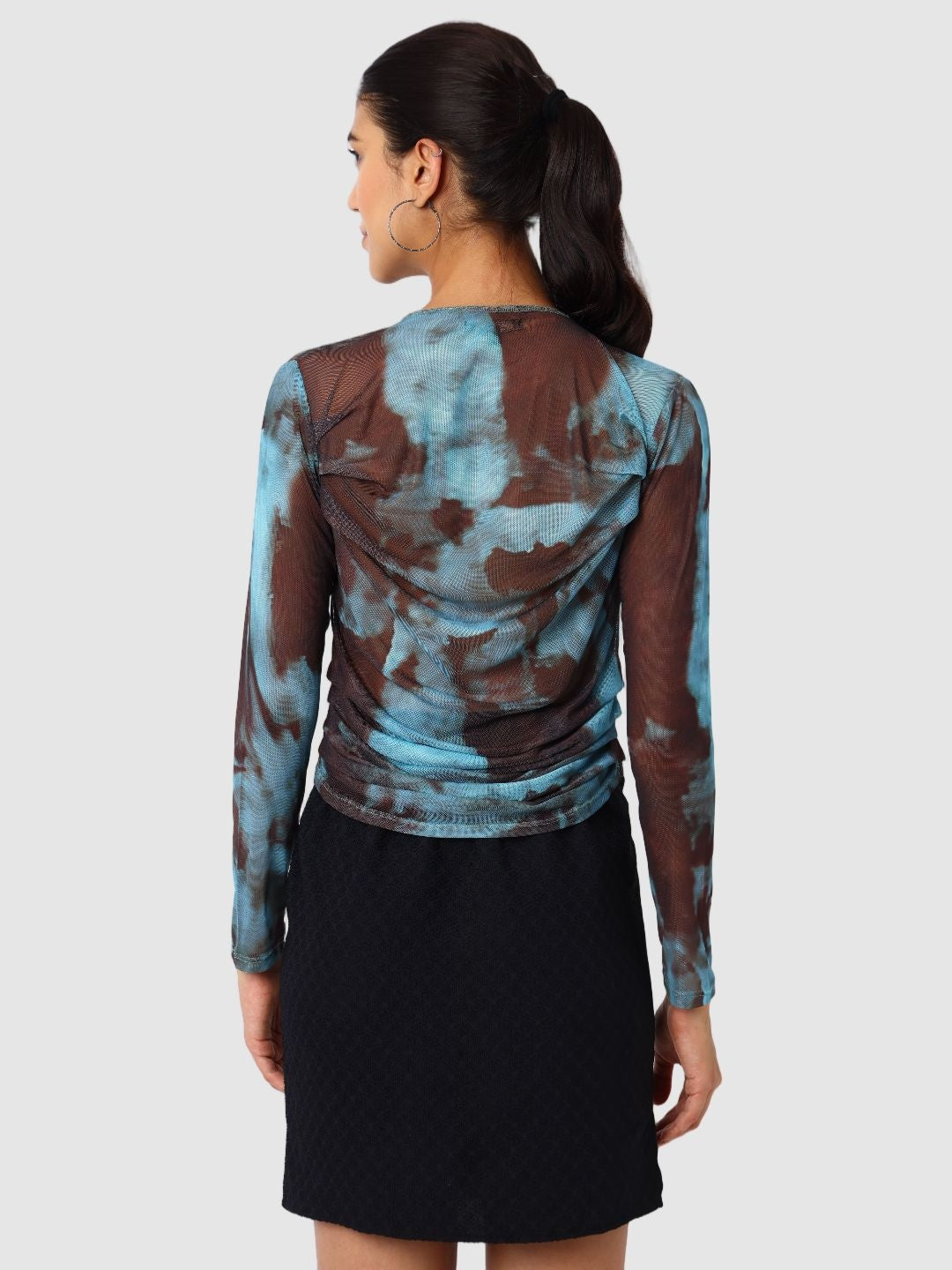 Women's Blue Regular Fit Party Wear Top