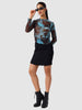 Women's Blue Regular Fit Party Wear Top