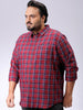 Men's Plus Size Checked Casual Shirt