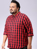 Men's Plus Size Checked Casual Shirt