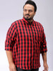 Men's Plus Size Checked Casual Shirt